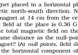 If the bar magnet in exercise 5.13 is turned around by 180º, where will the new null points be located?