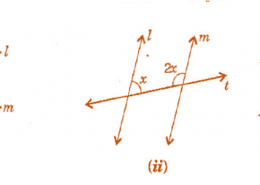 Find the values of x in each of the following figures if l||m