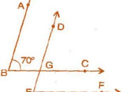 In the given figure, the arms of two angles are parallel. If ∆ABC = 70°, then find:,  (i) ∠DGC  (ii) ∠ DEF