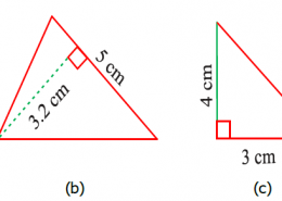 Find the area of each of the following triangles: