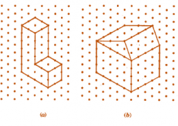 Make an oblique sketch for each one of the given isometric shapes: