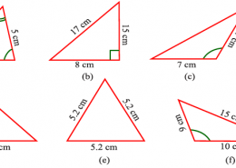 Name each of the following triangles in two different ways: (You may judge the nature of angle by observation)