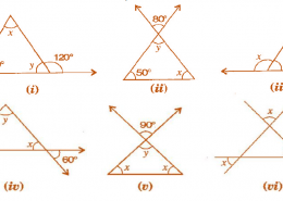 Find the values of the unknowns x and y in the following diagrams: