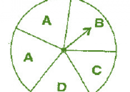 List the outcomes you can see in these experiments. (a) Spinning a wheel (b) Tossing two coins together