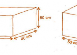 There are two cuboidal boxes as shown in the adjoining figure. Which box requires the lesser amount of material to make?