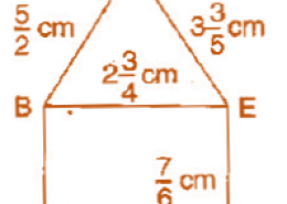 Find the perimeter of (i) ∆ABE, (ii) the rectangle BCDE in this figure. Whose perimeter is greater?