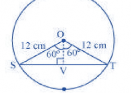 A chord of a circle of radius 12 cm subtends an angle of 120° at the Centre. Find the area of the corresponding segment of the circle. (Use π= 3.14 and √3 = 1.73)