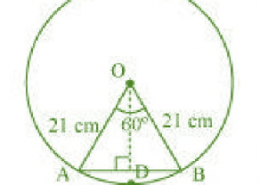 In a circle of radius 21 cm, an arc subtends an angle of 60° at the Centre. Find: (i) the length of the arc (ii) area of the sector formed by the arc (iii) area of the segment formed by the corresponding chord