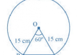 A chord of a circle of radius 15 cm subtends an angle of 60° at the Centre. Find the areas of the corresponding A chord of a circle of radius 15 cm subtends an angle of 60° at the Centre. Find the areas of the corresponding minor and major segments of the circle. (Use π= 3.14 and √3 = 1.73)minor and major segments of the circle. (Use π= 3.14 and √3 = 1.73)