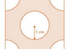 From each corner of a square of side 4 cm a quadrant of a circle of radius 1 cm is cut and also a circle of diameter 2 cm is cut as shown in Figure. Find the area of the remaining portion of the square.