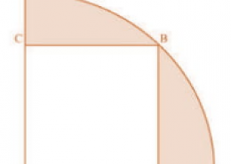 In Figure, a square OABC is inscribed in a quadrant OPBQ. If OA = 20 cm,