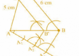 Construct a triangle of sides 4 cm, 5 cm and 6 cm and then a triangle similar to it whose sides are 2/3 of the corresponding sides of the first triangle.