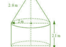 A tent is in the shape of a cylinder surmounted by a conical top. If the height and diameter of the cylindrical part are 2.1 m and 4 m respectively, and the slant height of the top is 2.8 m, find the area of the canvas used for making the tent. Also, find the cost of the canvas of the tent at the rate of ` 500 per m2. (Note that the base of the tent will not be covered with canvas.)