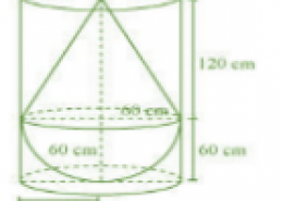 A solid consisting of a right circular cone of height 120 cm and radius 60 cm standing on a hemisphere of radius 60 cm is placed upright in a right circular cylinder full of water such that it touches the bottom. Find the volume of water left in the cylinder, if the radius of the cylinder is 60 cm and its height is 180 cm.