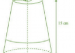 A fez, the cap used by the Turks, is shaped like the frustum of a cone If its radius on the open side is 10 cm, radius at the upper base is 4 cm and its slant height is 15 cm, find the area of material used for making it.