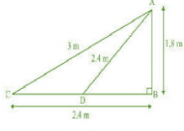 Nazima is fly fishing in a stream. The tip of her fishing rod is 1.8 m above the surface of the water and the fly at the end of the string rests on the water 3.6 m away and 2.4 m from a point directly under the tip of the rod. Assuming that her string (from the tip of her rod to the fly) is taut, how much string does she have out? If she pulls in the string at the rate of 5 cm per second, what will be the horizontal distance of the fly from her after 12 seconds?