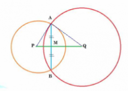 Two circles of radii 5 cm and 3 cm intersect at two points and the distance between their centres is 4 cm. Find the length of the common chord.