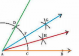 Construct the angles of the following measurements: (i) 30° (ii) 22/5° (iii) 15°