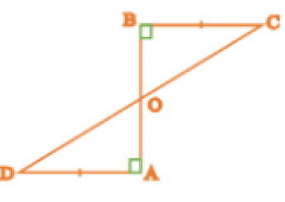 AD and BC are equal perpendiculars to a line segment AB (see Figure). Show that CD bisects AB.