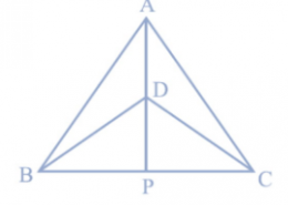Δ ABC and Δ DBC are two isosceles triangles on the same base BC and vertices A and D are on the same side of BC (see Figure). If AD is extended to intersect BC at P, show that (i) Δ ABD ≅ Δ ACD (ii) Δ ABP ≅ Δ ACP (iii) AP bisects ∠ A as well as ∠ D. (iv) AP is the perpendicular bisector of BC.