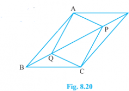 In parallelogram ABCD, two points P and Q are taken on diagonal BD such that DP = BQ see Figure. Show that: (i) ∆ APD ≅ ∆ CQB (ii) AP = CQ (iii) ∆ AQB ≅∆ CPD (iv) AQ = CP (v) APCQ is a parallelogram
