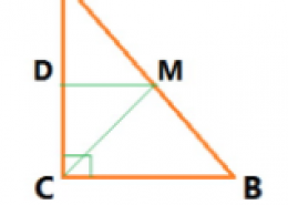 ABC is a triangle right angled at C. A line through the mid-point M of hypotenuse AB and parallel to BC intersects AC at D. Show that