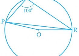 In Fig.9.24, ∠PQR = 100°, where P,Q and R are points on a circle with centre O. Find ∠ OPR