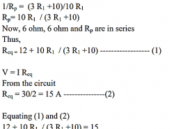 In the above circuit, if the current reading in the ammeter A is 2A, what would be the value of R1?